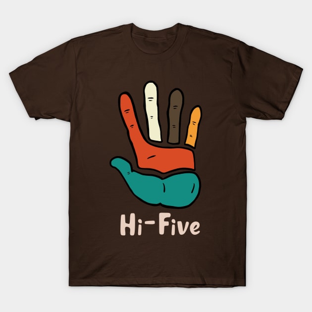 Hi Five T-Shirt by RiyanRizqi